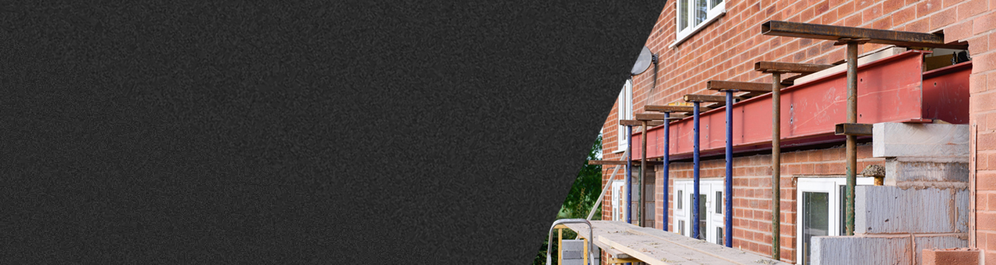 A steel beam installed in a home extension project, providing structural support and showcasing its durability and importance in modern construction.